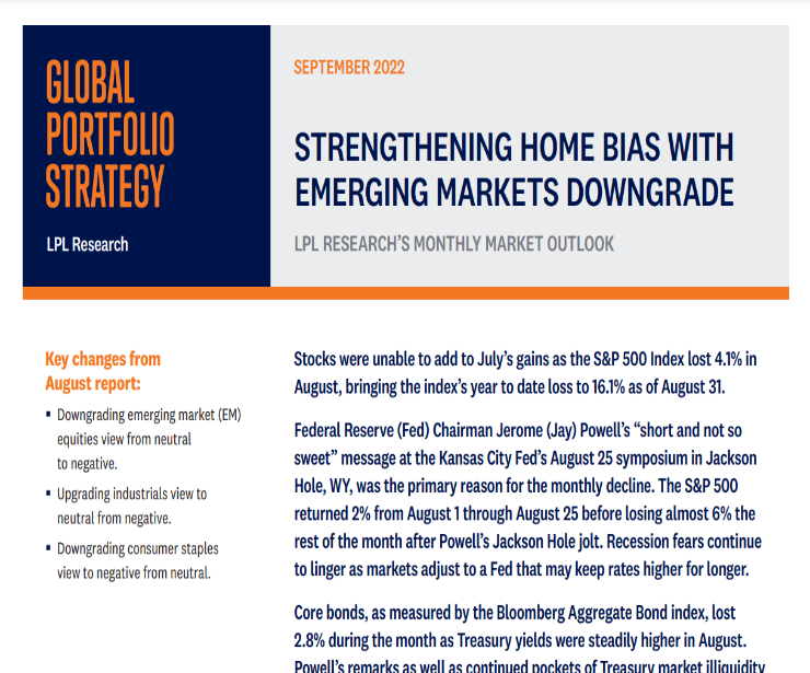 Global Portfolio Strategy | September 7, 2022